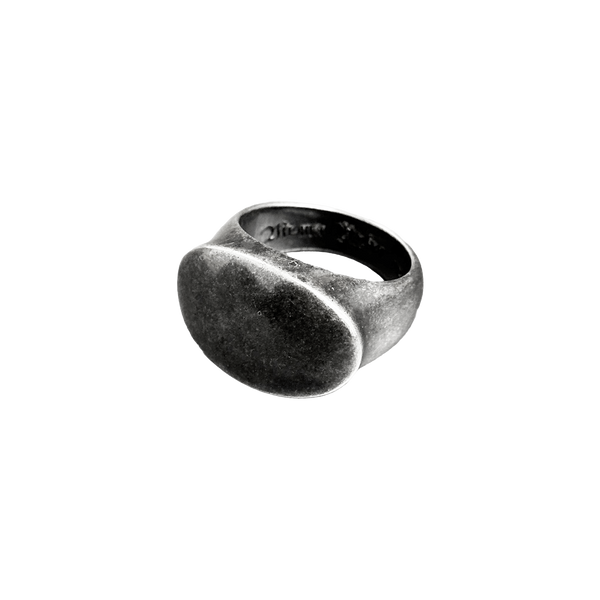 ANGELtype Misura Archive Blanked Signet Ring – Heavyweight .925 Sterling Silver Oxidized
