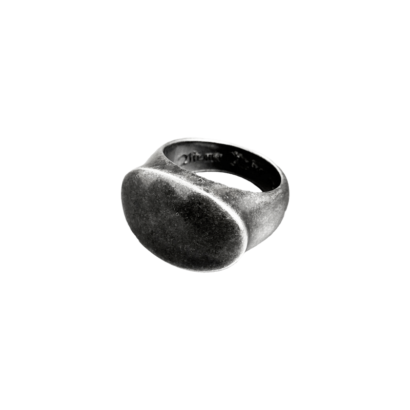 ANGELtype Misura Archive Blanked Signet Ring – Heavyweight .925 Sterling Silver Oxidized