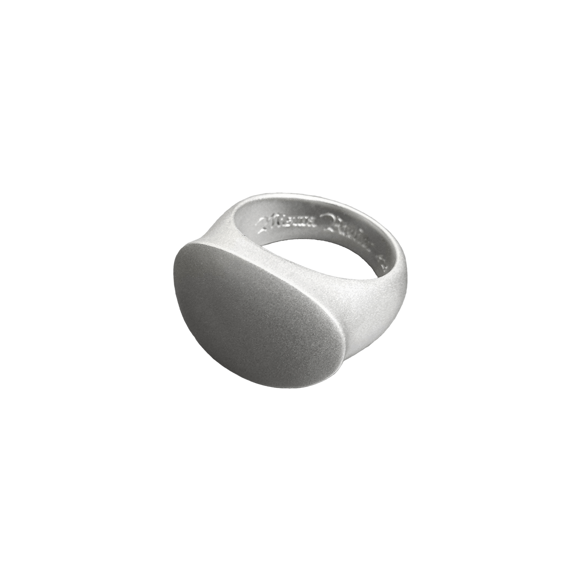 ANGELtype Misura Archive Signet Ring media blasted – Blank Face Sterling Silver Ring
