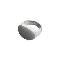 ANGELtype Misura Archive Signet Ring media blasted – Blank Face Sterling Silver Ring