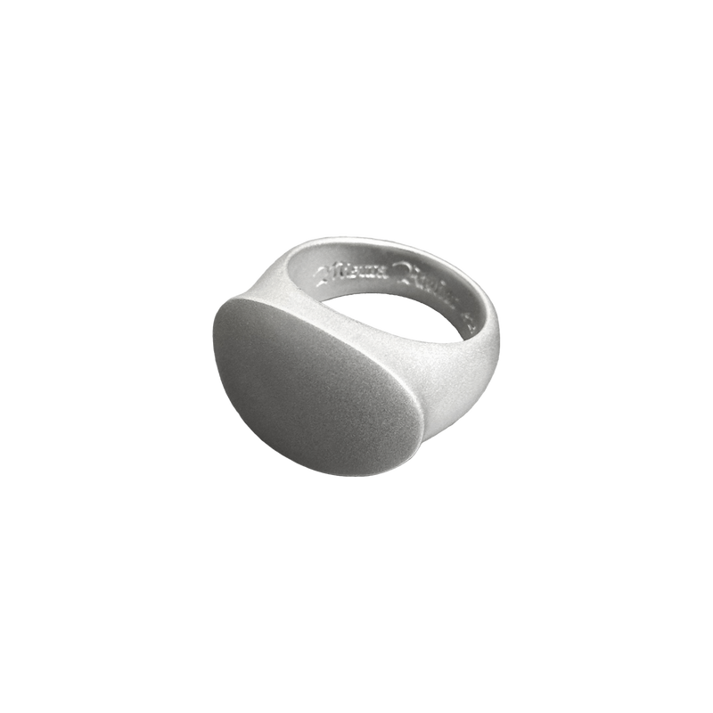 ANGELtype Misura Archive Signet Ring media blasted – Blank Face Sterling Silver Ring