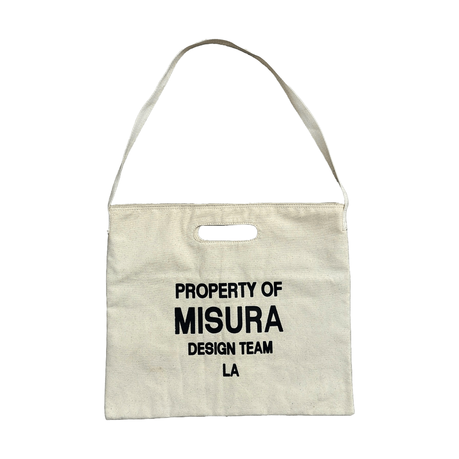 ANGELtype Misura Archive Studio Tote flat – 100% Cotton Canvas Silkscreen Graphic Tote Bag