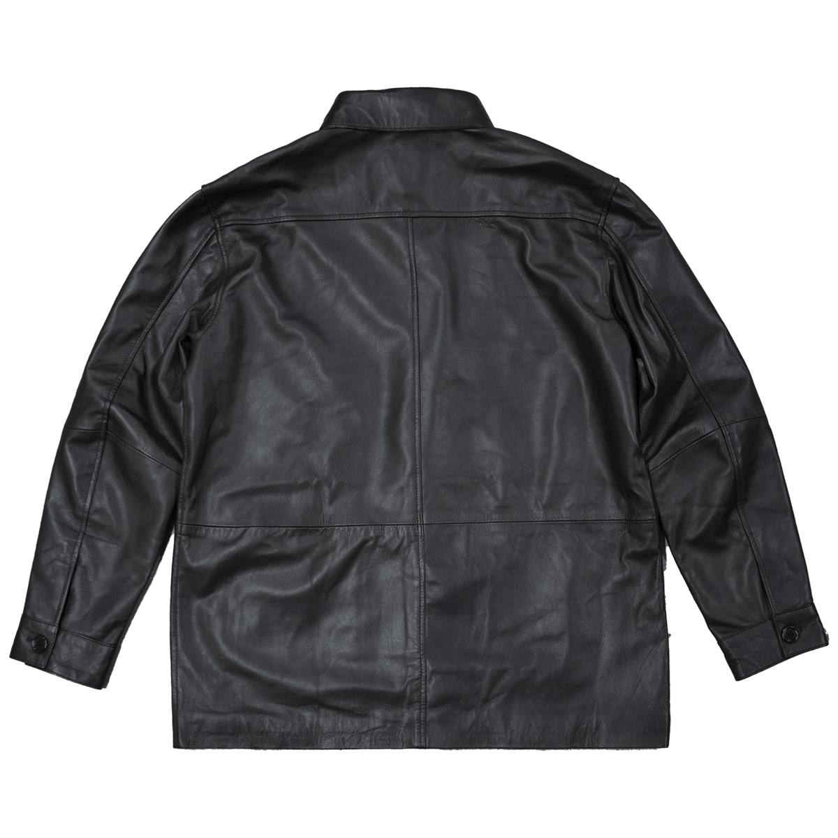 PANELED SHEEPSKIN LEATHER JACKET - angeltype