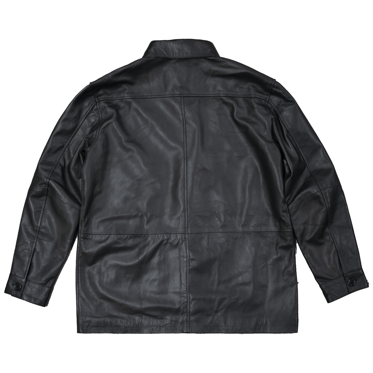 PANELED SHEEPSKIN LEATHER JACKET - angeltype