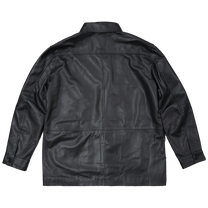 PANELED SHEEPSKIN LEATHER JACKET - angeltype