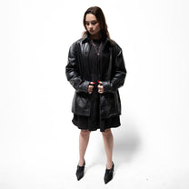PANELED SHEEPSKIN LEATHER JACKET - angeltype