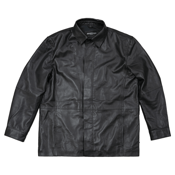 PANELED SHEEPSKIN LEATHER JACKET - angeltype