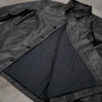 PANELED SHEEPSKIN LEATHER JACKET - angeltype