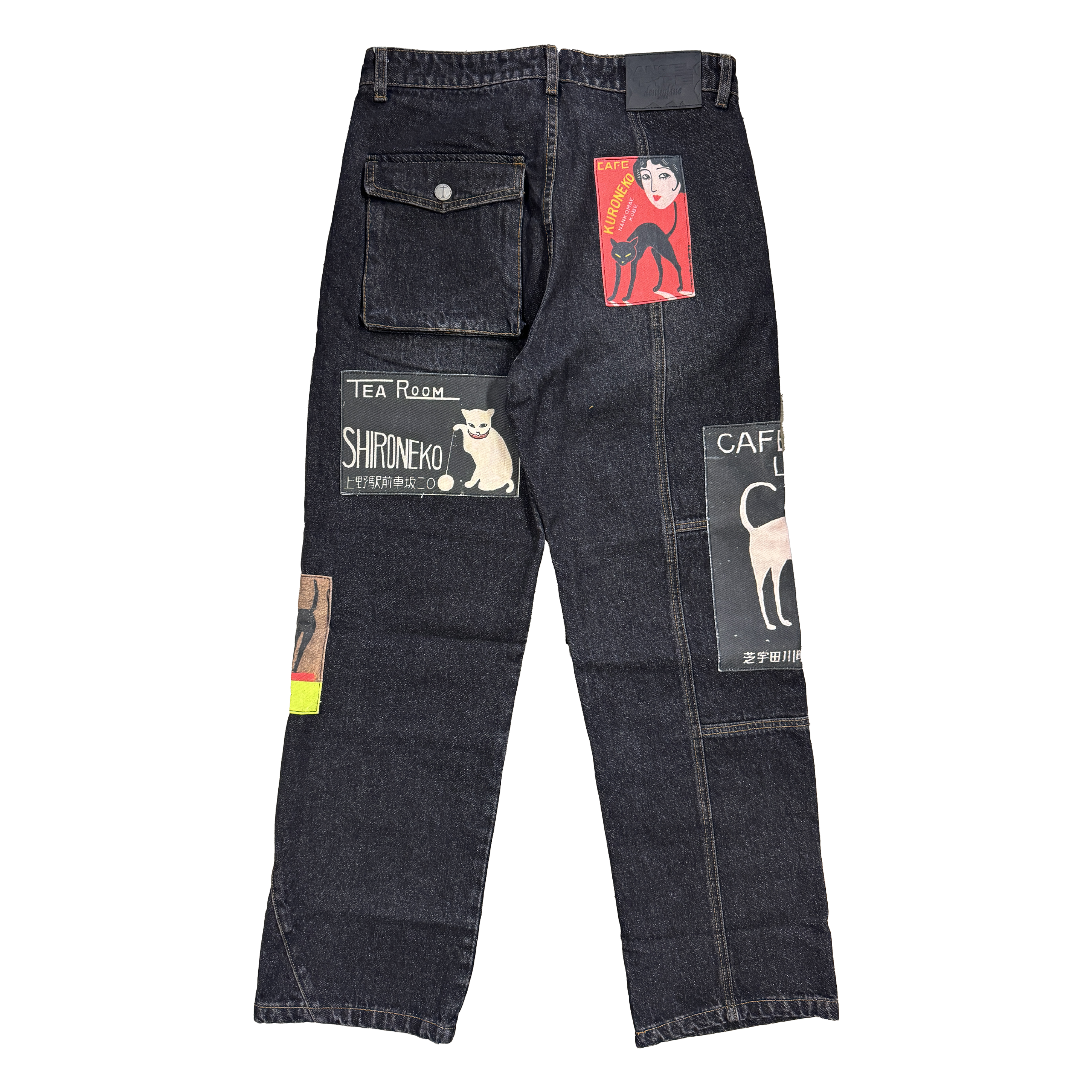 (A) PATCHES STRAIGHT DENIM