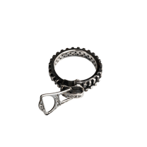 ANGELtype Zipper Ring – .925 Sterling Silver Zipper Teeth Band with Slider Detail