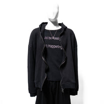 RIPPLED ZIPPER HOODIE - angeltype