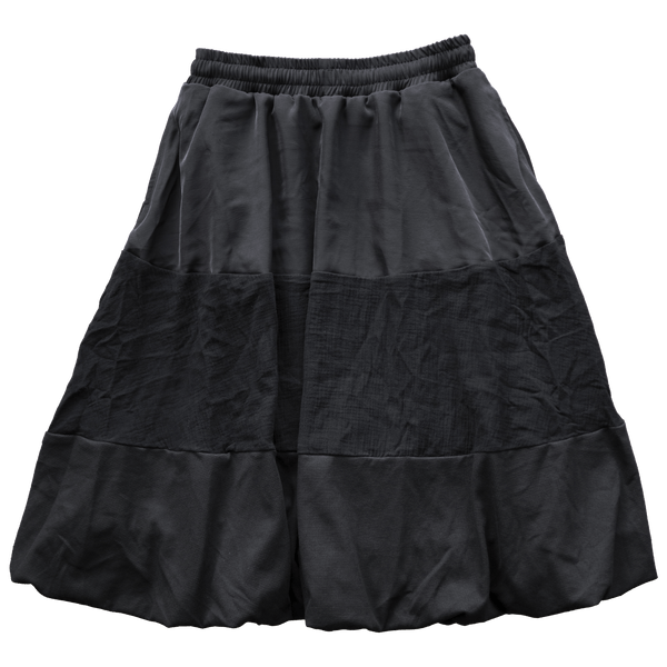 ANGELtype Tiered Bubble Skirt flat – Heavyweight Mixed Fabric Tiered Midi Skirt